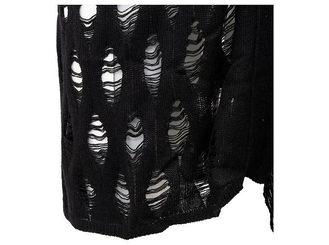 T-shirt Destroyed Alexander McQueen Preto - vista 5