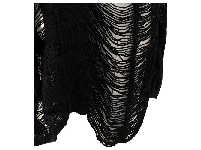 T-shirt Destroyed Alexander McQueen Preto - vista 7