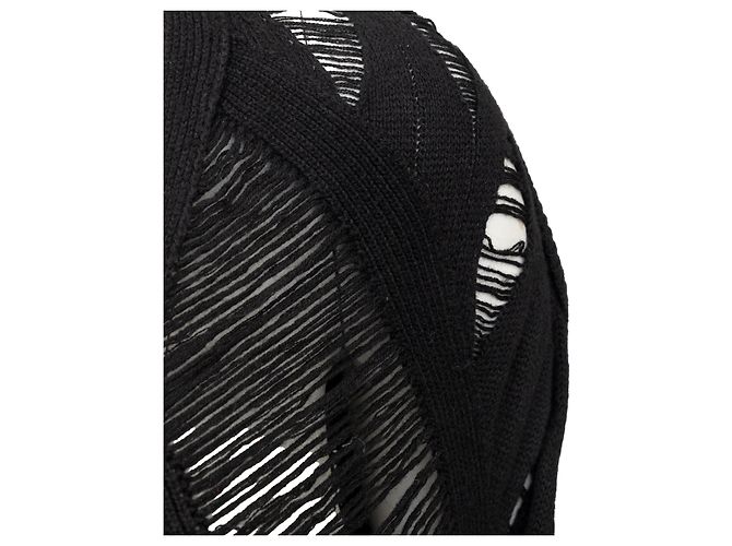 T-shirt Destroyed Alexander McQueen Preto - vista 8