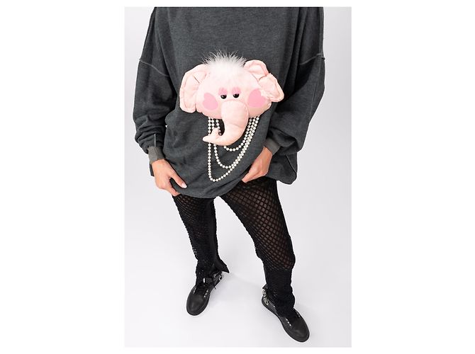 Autre Marque Happenings Sweatshirt mit abnehmbarem Dekor - Ansicht 2