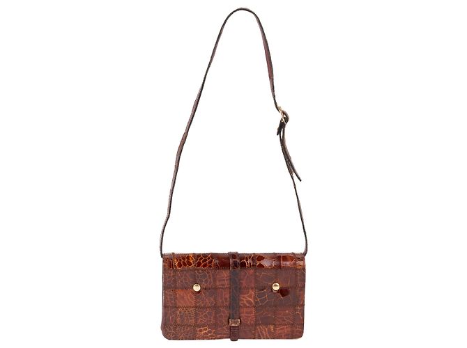 Autre Marque Borsa in pelle marrone Collection Privée - vista 2