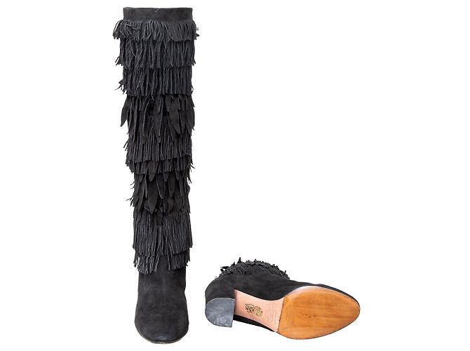 Botas con flecos Aquazzura Negro - vista 12