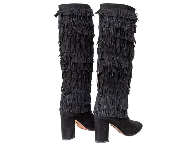 Botas con flecos Aquazzura Negro - vista 2