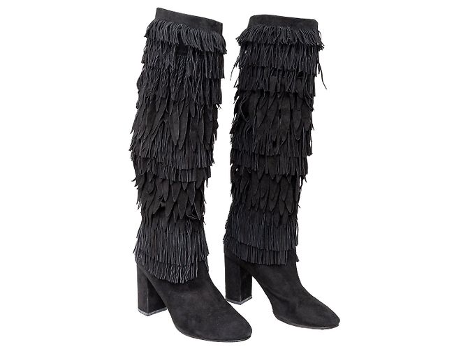 Botas con flecos Aquazzura Negro - vista 4