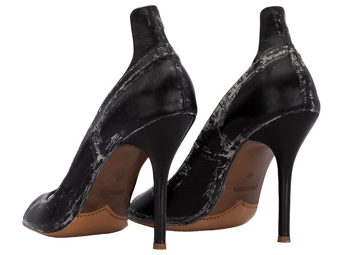 Autre Marque Décolleté aperte in pelle nera Premiata Nero - vista 3