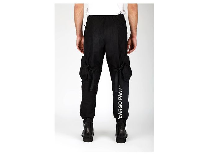 Off White Pantalones Cargo Off-White Negro - vista 4