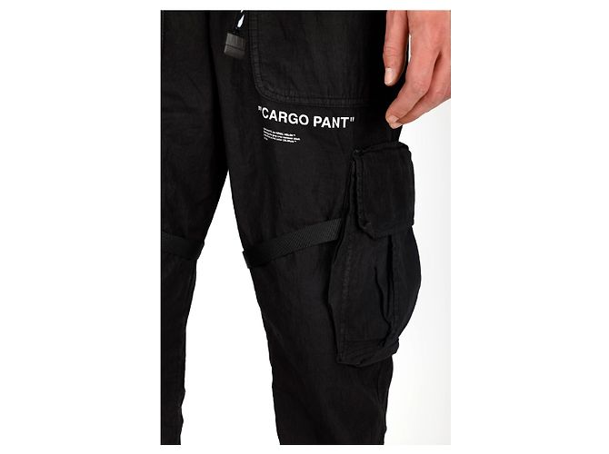 Off White Pantalones Cargo Off-White Negro - vista 5
