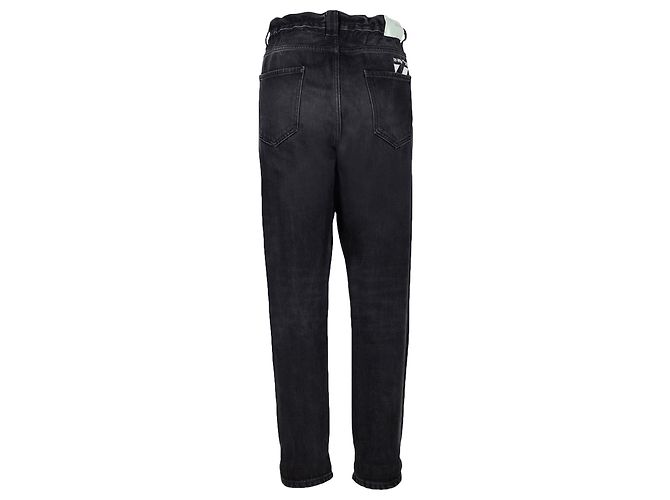 Off White Jeans Off-White Denim Label Nero - vista 3