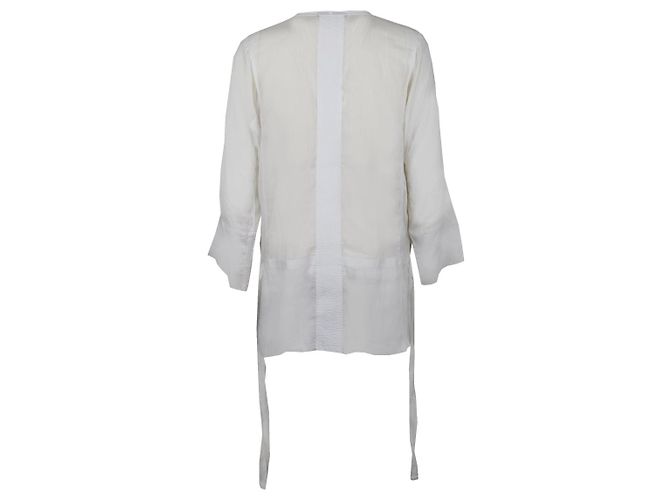 Autre Marque Blusa Diliborio Blanca de Algodón Overfit Manga Larga Blanco - vista 2