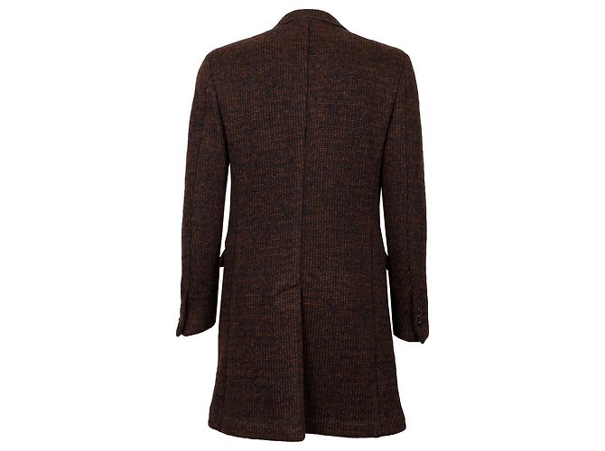 Autre Marque Brauner 3/4 Strickmantel aus Schurwolle - Ansicht 2