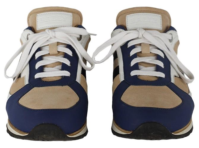 Bally Sneaker aus Leder blau und beige - Ansicht 2