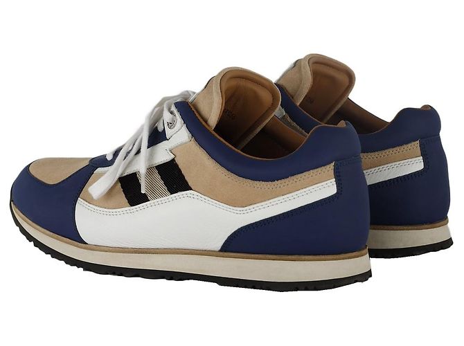 Bally Sneaker aus Leder blau und beige - Ansicht 3