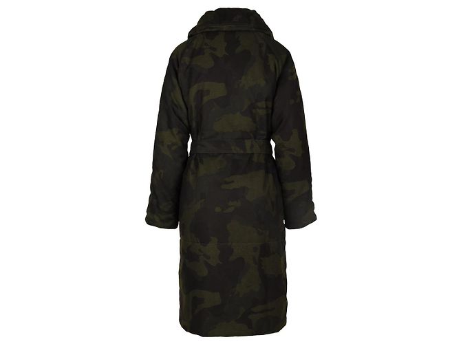 Autre Marque Giacca lunga Marios con stampa militare Verde - vista 3