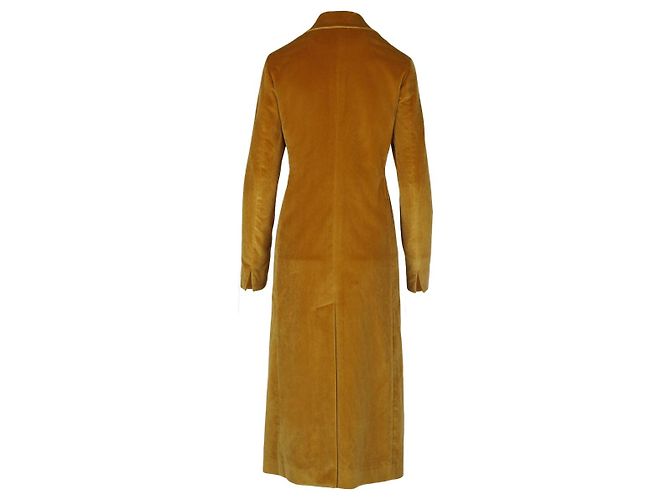 Autre Marque Abrigo largo de terciopelo mostaza Bottega Martinese Amarillo - vista 2