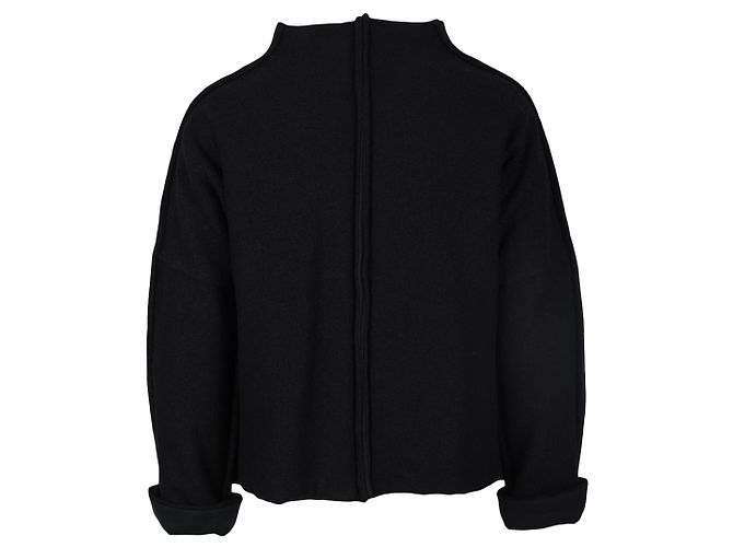 Autre Marque Barbara Alan Bomberjacke aus Wolle Schwarz - Ansicht 2