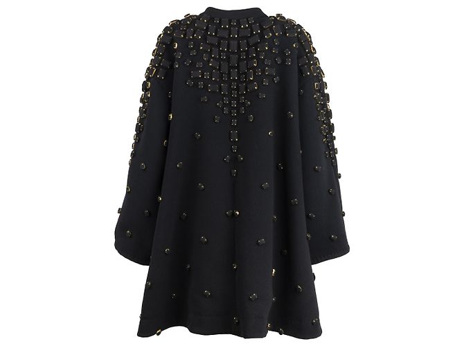 Autre Marque Diliborio Cape-Jacke mit Verzierungen Schwarz - Ansicht 4