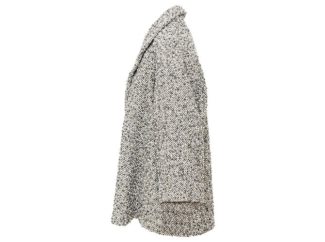 Cappotto a spina di pesce con perline Gianfranco Ferré Grigio - vista 4