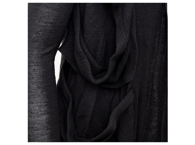 Autre Marque Cora Groppo offene Strickjacke Schwarz - Ansicht 5