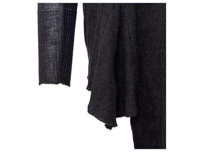 Autre Marque Cora Groppo offene Strickjacke Schwarz - Ansicht 8