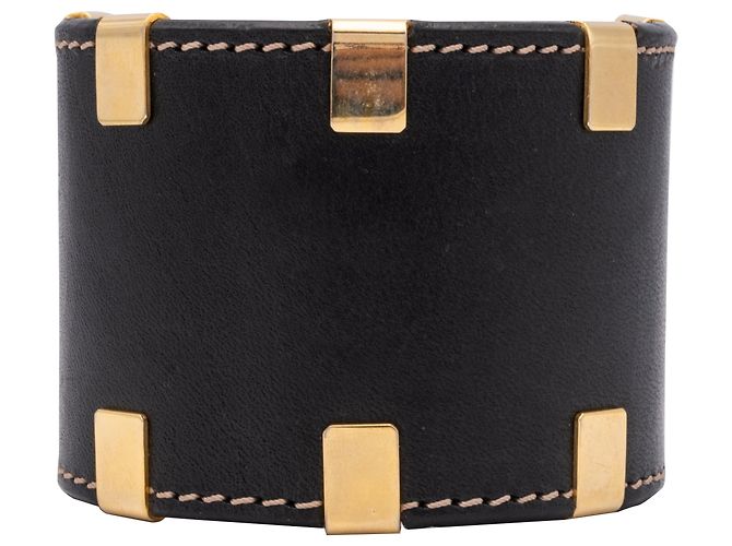 Gianfranco Ferré Pulseira de couro rígido Dourado - vista 2