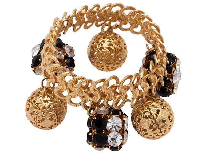 Autre Marque Collection Privée Armband mit Anhängern Golden - Ansicht 2