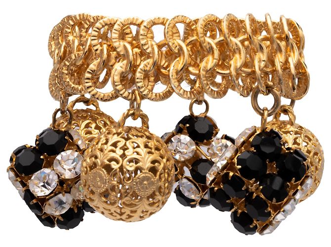 Autre Marque Collection Privée Armband mit Anhängern Golden - Ansicht 3