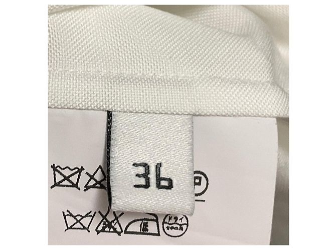 Blusa Balenciaga bianca a maniche lunghe in cotone con anelli Bianco - vista 5