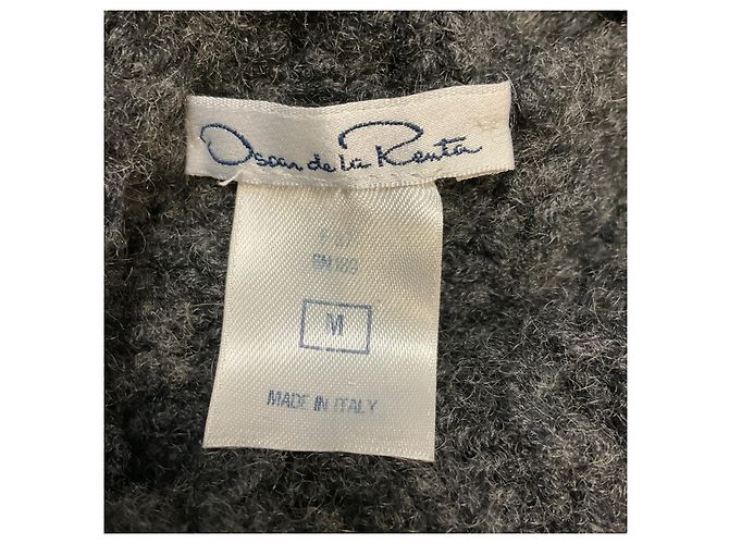 Oscar de la Renta Ärmelloser Rollkragenpullover aus Kaschmirstrick in Anthrazitgrau - Ansicht 5