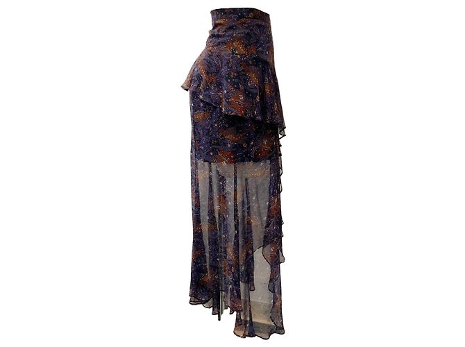 Gonna asimmetrica Trixie in seta paisley Veronica Beard Multicolore - vista 2