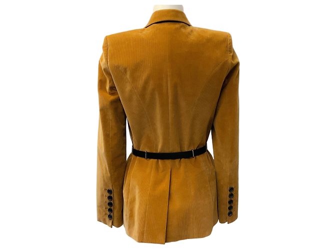 Barbara Bui gegürtelter Blazer aus Baumwoll-Cord in Camel Braun - Ansicht 3