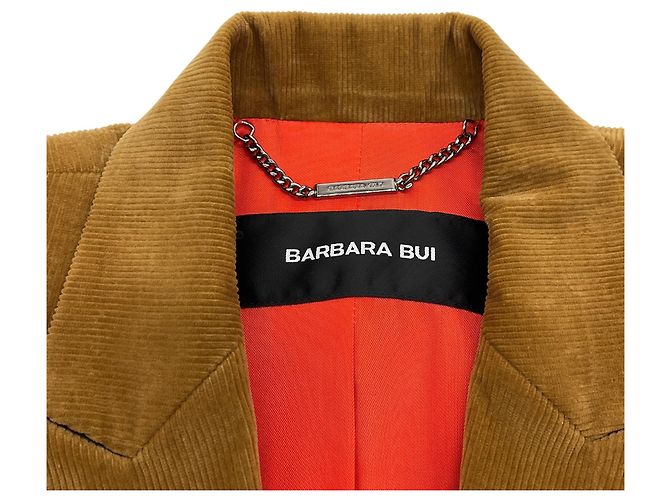 Barbara Bui gegürtelter Blazer aus Baumwoll-Cord in Camel Braun - Ansicht 4