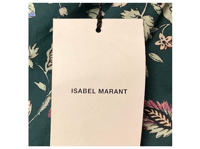 Isabel Marant Multi Celwood Baumwoll-Top in Dunkelgrün - Ansicht 5