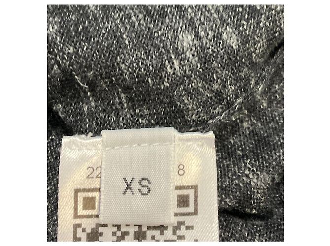 Gabriela Hearst Chryse Kurzarm-Pullover mit Rundhalsausschnitt in Anthrazitgrau - Ansicht 5