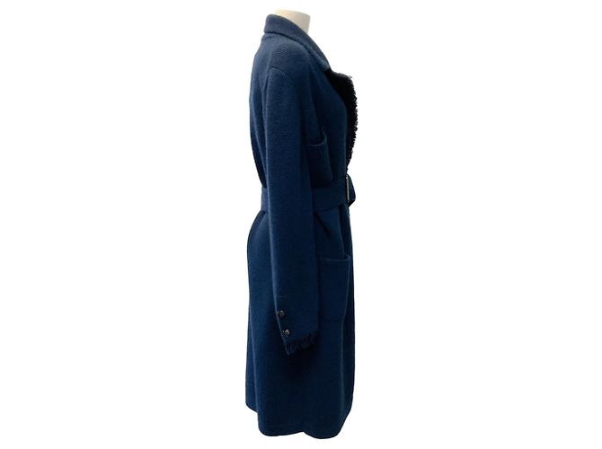 Abrigo ceñido de cachemira azul marino Chanel - vista 2