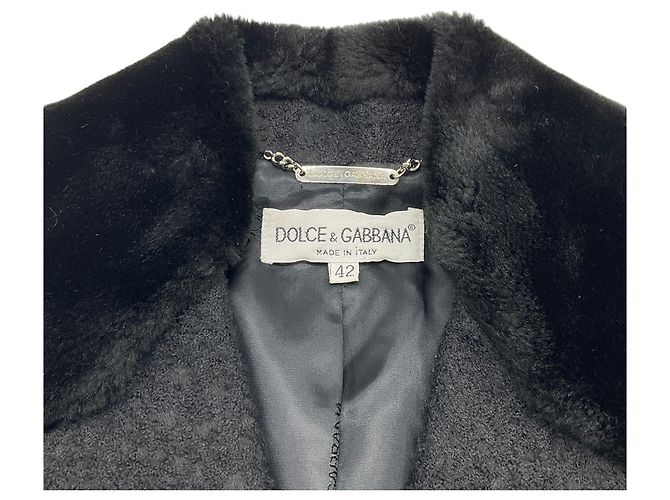 Dolce & Gabbana Vintage Black Wool Boucle Jacket - view 4