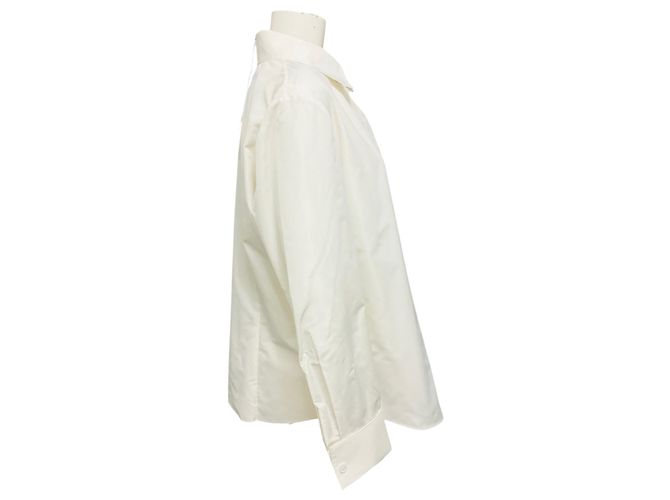 Autre Marque Blusa con botones Lafayette 148 New York Ivory Cloud Beige - vista 2