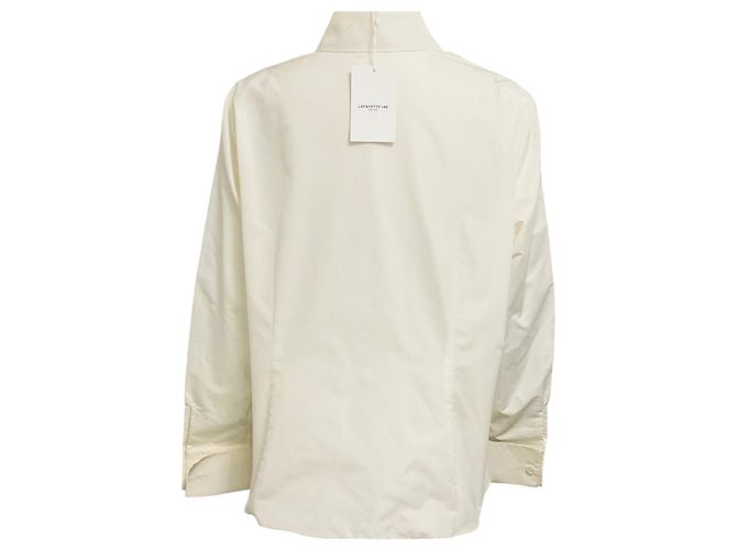 Autre Marque Blusa con botones Lafayette 148 New York Ivory Cloud Beige - vista 3