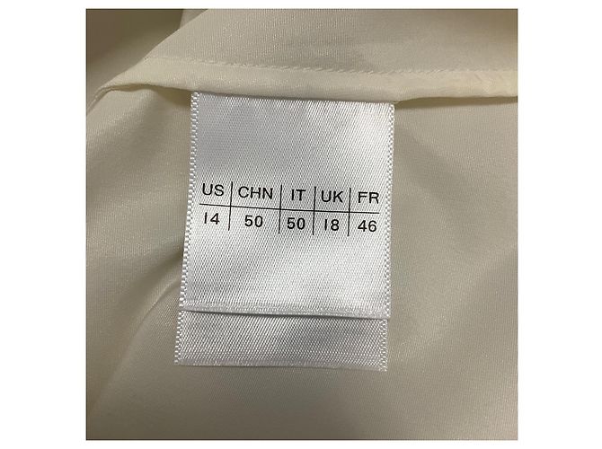 Autre Marque Blusa con botones Lafayette 148 New York Ivory Cloud Beige - vista 5