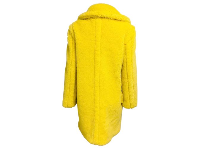 Cappotto Teddy Max Mara Sfilata in alpaca e lana giallo - vista 3