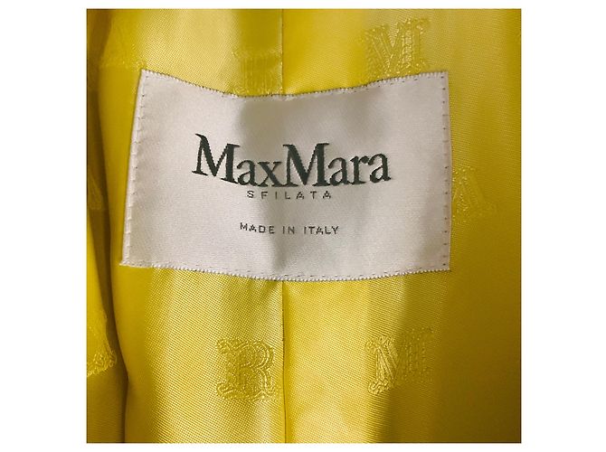 Cappotto Teddy Max Mara Sfilata in alpaca e lana giallo - vista 4