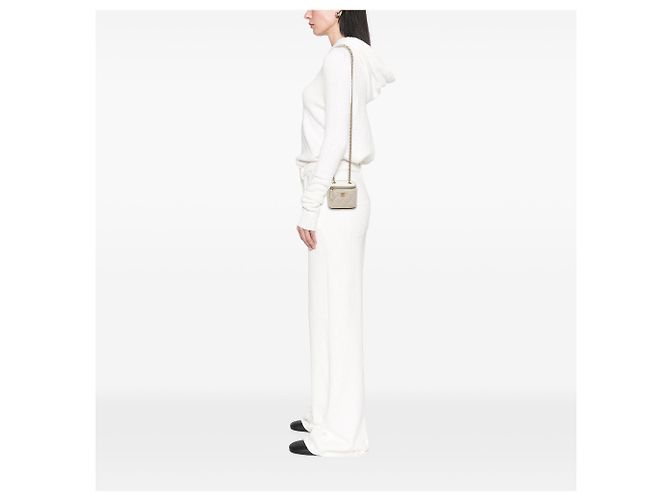 Borsa Vanity Case Chanel Mini CC Quilted Lambskin Pearl Crush Bianca con Tracolla a Catena Bianco - vista 6