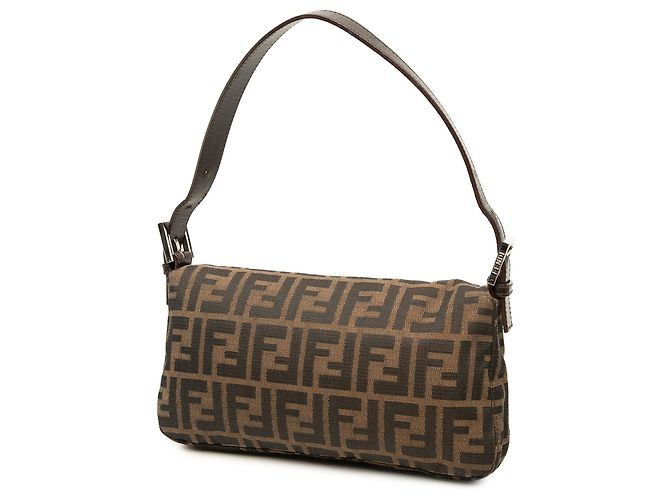 Fendi Zucca Canvas Baguette Schultertasche Braun - Ansicht 2