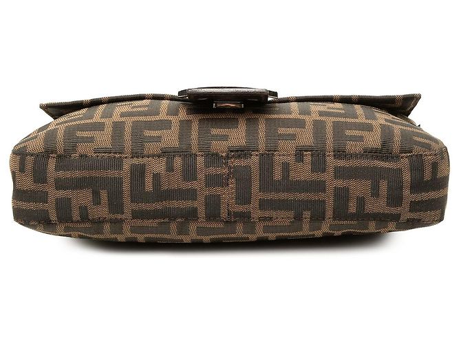 Fendi Zucca Canvas Baguette Schultertasche Braun - Ansicht 3
