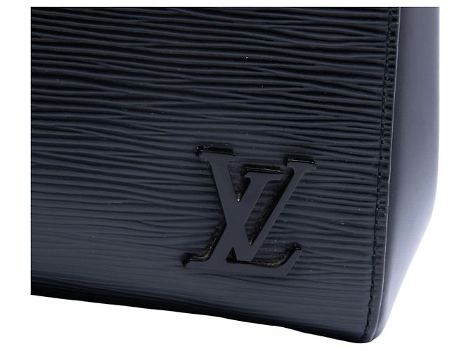 Borsa Satchel Louis Vuitton Epi Cluny MM Nera Nero - vista 5