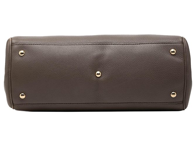 Bamboo Bolsa Gucci Medium Shopper Satchel em couro de bezerro marrom com bambu - vista 3