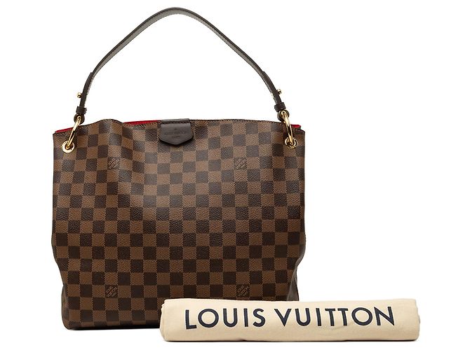 Louis Vuitton Damier Ebene Graceful PM Schultertasche Braun - Ansicht 7