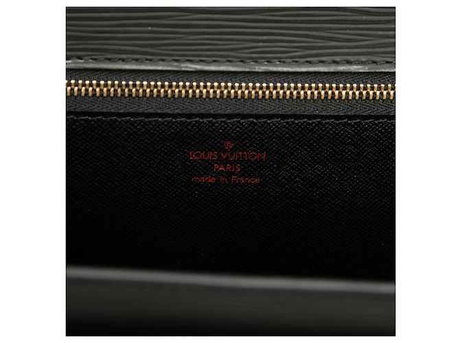 Borsa Satchel Louis Vuitton Epi Monceau 28 Nera Nero - vista 5