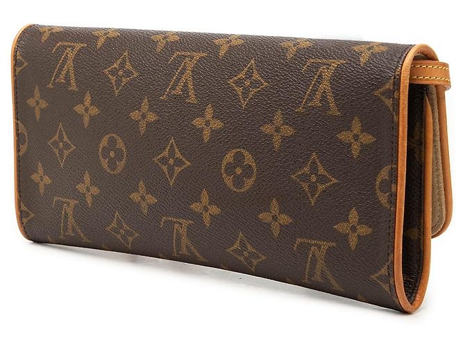 Bolso bandolera Louis Vuitton Monogram Pochette Twin GM marrón Castaño - vista 2
