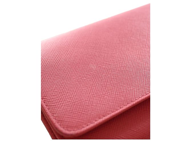 Bolso bandolera Prada Saffiano Wallet On Chain Rosa - vista 5