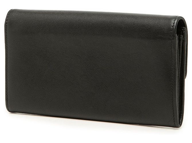 Cartera larga Chanel CC Caviar Flap negra Negro - vista 2